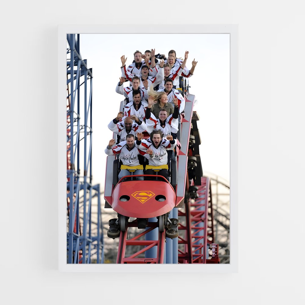 Poster Montagnes Russe à la Fête foraine – affiche Hockey sur glace (vue 3)